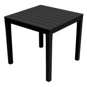 E3/75310 table de jardin carrée couleur : noir 78x78x72cm modèle : bali ipae Progarden