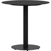 Ebuy24 - Hector Table de jardin, ø 70 cm, noir.