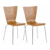 Ensemble de 2 chaises empilables du style classique et intemporel différentes couleurs colore : Eiche