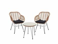 Ensemble de chaises et table de jardin polyrotin couleur