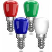Ersandy - E14 Ampoule led colorée, 3W Ampoule rouge, verte, bleue, blanc chaud, adaptée à AC220-240v, Halloween/Christmas/Festival, Bar/Party Color