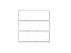 Étagère cube 9 casiers décor blanc - classico 67282064