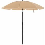 Helloshop26 - Parasol de jardin diamètre 2 m ombrelle protection upf 50+ inclinable portable résistant au vent baleines en fibre de verre avec sac