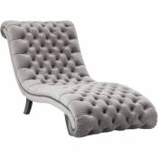 Karedesign Chaise longue Desire velours gris Kare Design