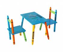 Kiddi Style les Enfants Bois Ensemble table et chaises crayon multicolore