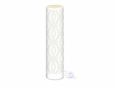Lampadaire en plastique - hauteur 119 cm - blanc