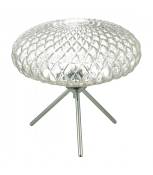 Lampe Design Bibiana Chrome poli,verre texturé 1 ampoule 26,5cm
