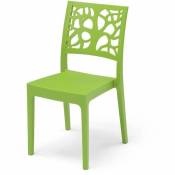 Lot de 4 chaises de jardin teti Areta 52 x 46 x h 86 cm - Vert anis