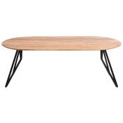 Made In Meubles - Table à manger ovale en bois d'acacia Ivan - Bois clair