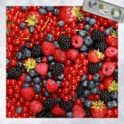 Micasia - Tapis en vinyle - Fruity Wild Berries - Carré 1:1 Dimension HxL: 60cm x 60cm