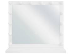 Miroir de table en métal blanc 50x60