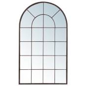 Miroir fenêtre arche en métal 65x110