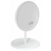 Miroir Lumineux Led Sans Fil enceinte 26cm Blanc -