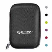 ORICO Étui de Protection Disque Dur Externe Étanche 2.5'' pour Organiser Les HDD SSD 2.5 Pouces et Les Accessoires Informatiques,Noir (PHD-25)