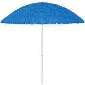 Parasol de plage Hawaii Bleu 300 cm Vidaxl Bleu