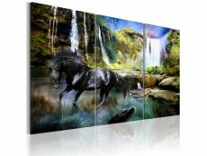 Paris prix - tableau imprimé "cheval sur fond de cascade