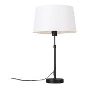 QAZQA Parte - Lampe de table avec Abat-Jour - 1 lumière - Ø 350 mm - Blanc - Moderne - éclairage intérieur - Salon I Chambre I Cuisine I Salle à