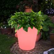 Rgb led lumière solaire pot de fleur design jardin décoration plante boîte lampe blanc changement de couleur