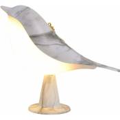 Sjlerst - Lampe de table led en forme d'oiseau, 3 modes,