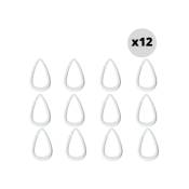 Spirella - Lot de 12 anneaux pour rideaux de douche drop Blanc Blanc