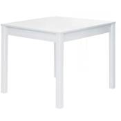 Table à manger coloris blanc - longueur 90 x profondeur 90 cm Pegane