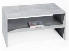 Table basse en béton avec tablette - dim : l 115 x