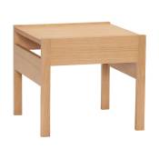 Table d'appoint en bois de chêne naturel 50x51x45cm