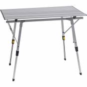 Table de camping pliante en Aluminium.Table de randonnée pliable.Table de pique-nique/Balcon.Hauteur réglable.90x52.2x45-72 cm - Woltu