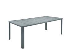 Table de jardin extensible en métal rectangulaire Oléron Gris Orage - 6/12 places - Fermob