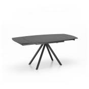 Table extensible Kyoto Four en verre trempé gris graphite