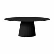 Table ovale Ankara INDOOR / 200 x 100 cm - Acier - Matière Grise noir en métal