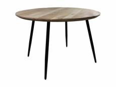 Table ronde bern + pieds ventura - bois de manguier
