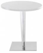 Table ronde Top Top - Contract outdoor / Ø 70 cm - Kartell blanc en plastique