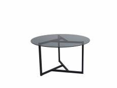 Tables basses rhin ronde structure métallique en couleur noir uni