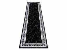 Tapis, le tapis de couloir gloss moderne 2813 87 élégant, cadre, grec noir gris 70x250 cm