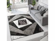 Tapiso dream tapis moderne géométrique optique noir gris blanc 160 x 220 cm K855F BLACK 1,60-2,20 CHEAP PP EWL