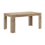 Titan table de salle à manger 160/200 cm incl. plaque supplémentaire chêne décor.