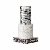 Vase Swirl Small / 12,9 x 12,9 x H 26 cm - Effet marbre - Tom Dixon multicolore en plastique