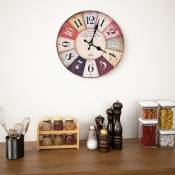 Vidaxl - Horloge murale vintage Colorée 30 cm