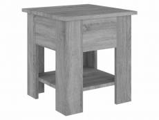 Vidaxl table basse sonoma gris 40x40x42 cm bois d'ingénierie