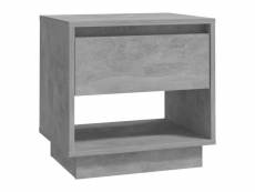 Vidaxl table de chevet gris béton 45x34x44 cm aggloméré