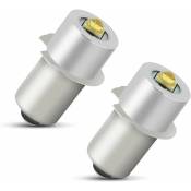 Yozhiqu - Ampoule de Lampe de Poche à led 5W 6-24V P13.5S Mise à Niveau de Puissance élevée Kit de Conversion de Remplacement de l'ampoule de LED(Lot