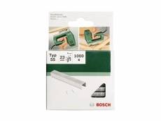 Bosch 2609255844 set de 1000 agrafes à fil plat type 55 largeur 6 mm epaisseur 1,08 mm longueur 18 mm 2609255844