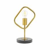 C-Création - Lampe à poser en métal et marbre OXFORD pour utilisation en intérieur - Style Art Déco - D21 cm - 1 lumière 6W, douille E27 - ampoule(s)