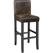 Chaise de bar - tabouret de bar, tabouret, chaise haute bar - marron foncé