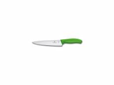 Couteau à découper & éminceur 19 cm vert victorinox 6.8006.19L4B