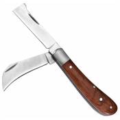 Couteau de jardinage, couteau pliant de greffage d'élagage, couteau de greffage à double lame, couteau de jardinage de greffage, outil de greffage de