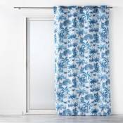 Douceur D'intérieur - Rideau a oeillets 140 x 260 cm polyester imprimé Amazonia Bleu - Bleu