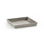 Ecopots - Soucoupe Square 20 Taupe - 18 x 18 x h. 2,5