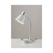 Fan Europe - Lampe de table Leonardo blanc 39 Cm - Chrome